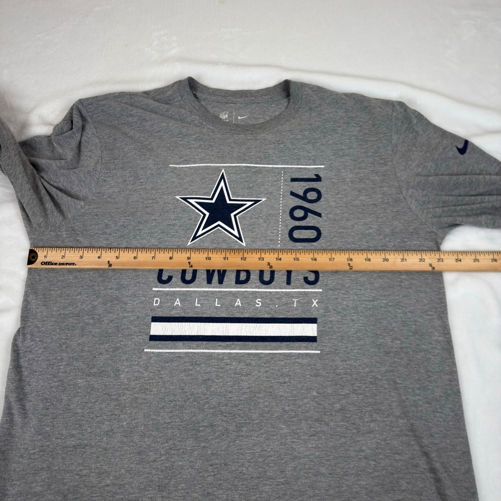 Nike NFL Apparel Dallas Cowboys NFL Mens XL Long Sleeve Grey T-Shirt Graphic - Picture 5 of 12